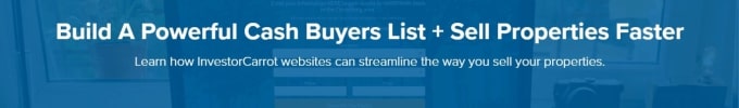 Build powerful cash buyers list with oncarrot landing pages