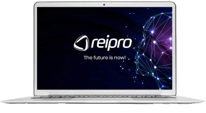 Reipro software review computer with logo