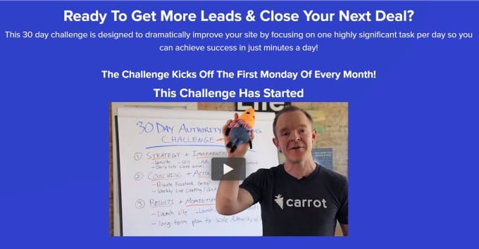 Investor carrots 30 day challenge signup