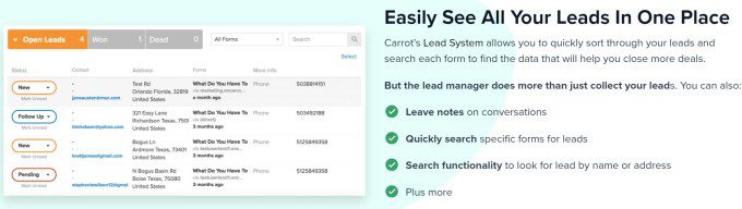 Lead management system