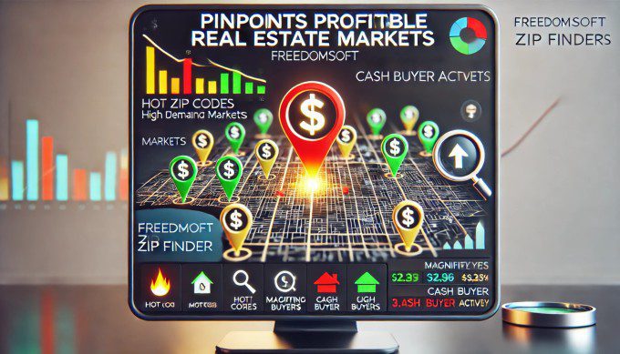 Pinpoints profitable real estate markets with zip finder