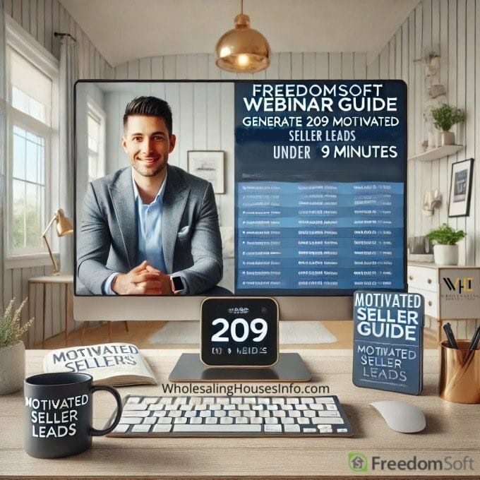 Freedomsoft webinar guide generate 209 motivated seller leads for your real estate business in just 9 minutes