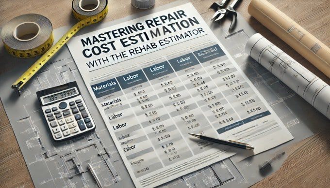 Mastering repair cost estimation with the rehab estimator