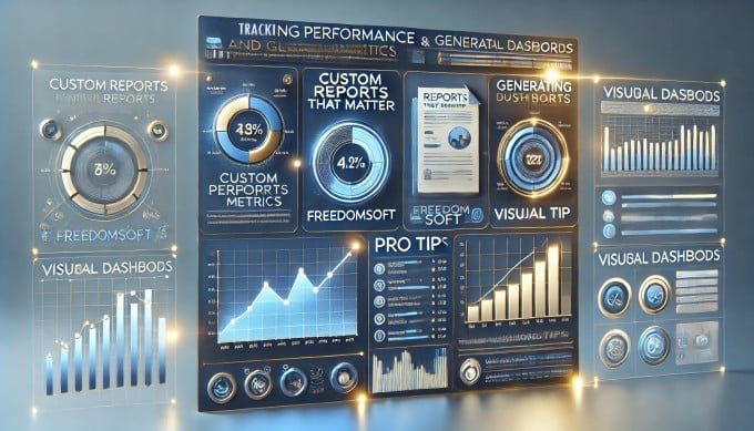 Tracking performance metrics and generating custom reports in freedomsoft